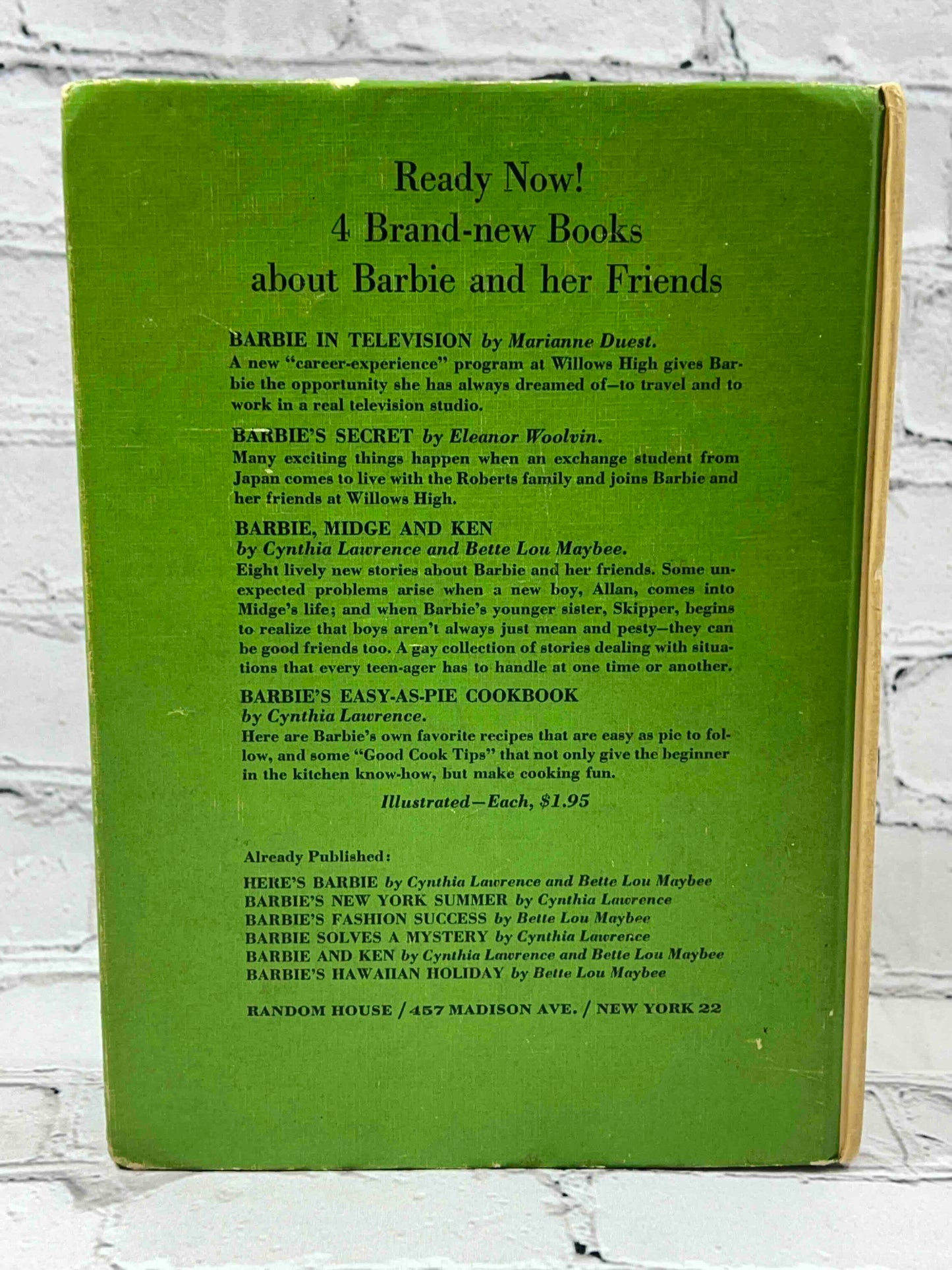 Barbie Easy-As-Pie Cookbook