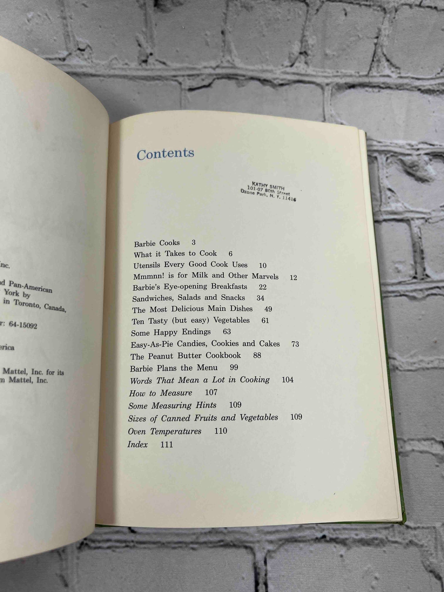 Barbie Easy-As-Pie Cookbook