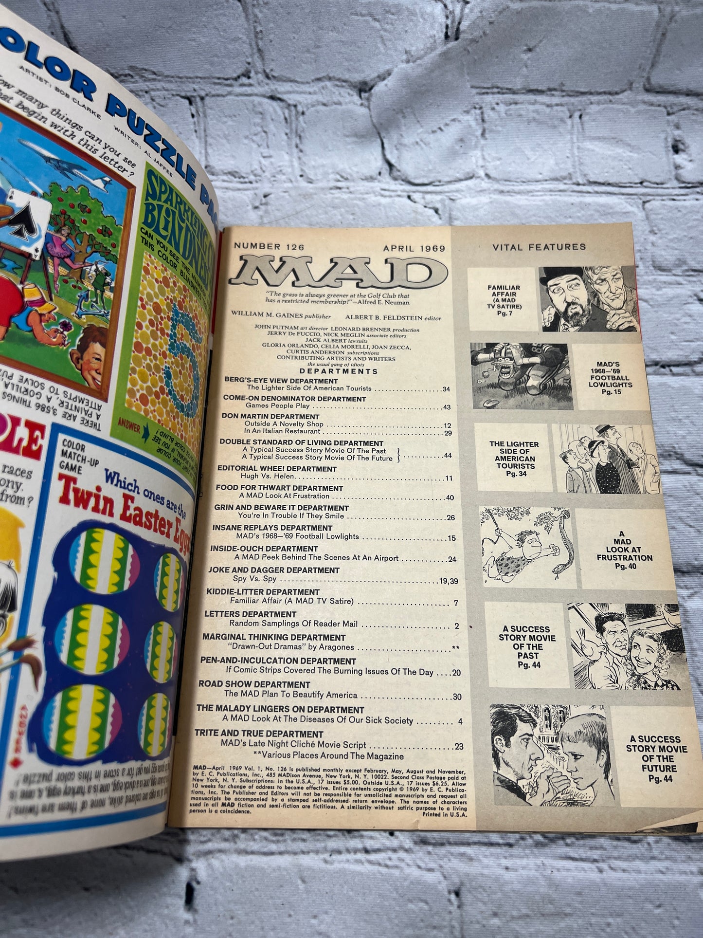 MAD April 1969 Volume 1 No 126