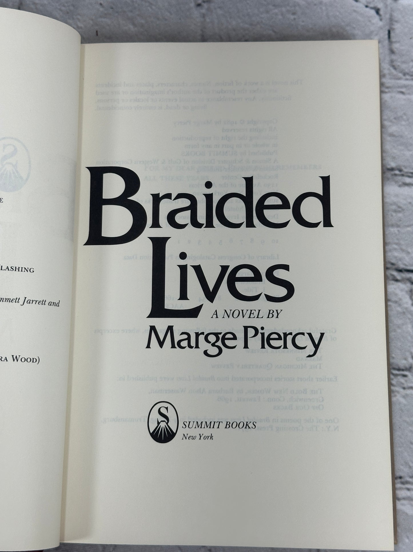 Braided Lives by Marge Piercy [1st Print · 1982]