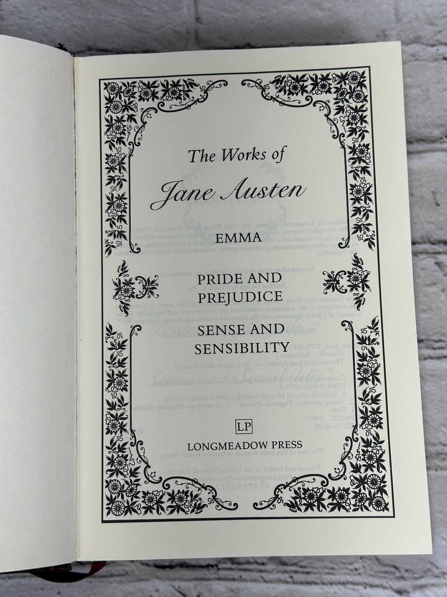 The Works of Jane Austen [1st Longmeadow Press Edition · 1995]