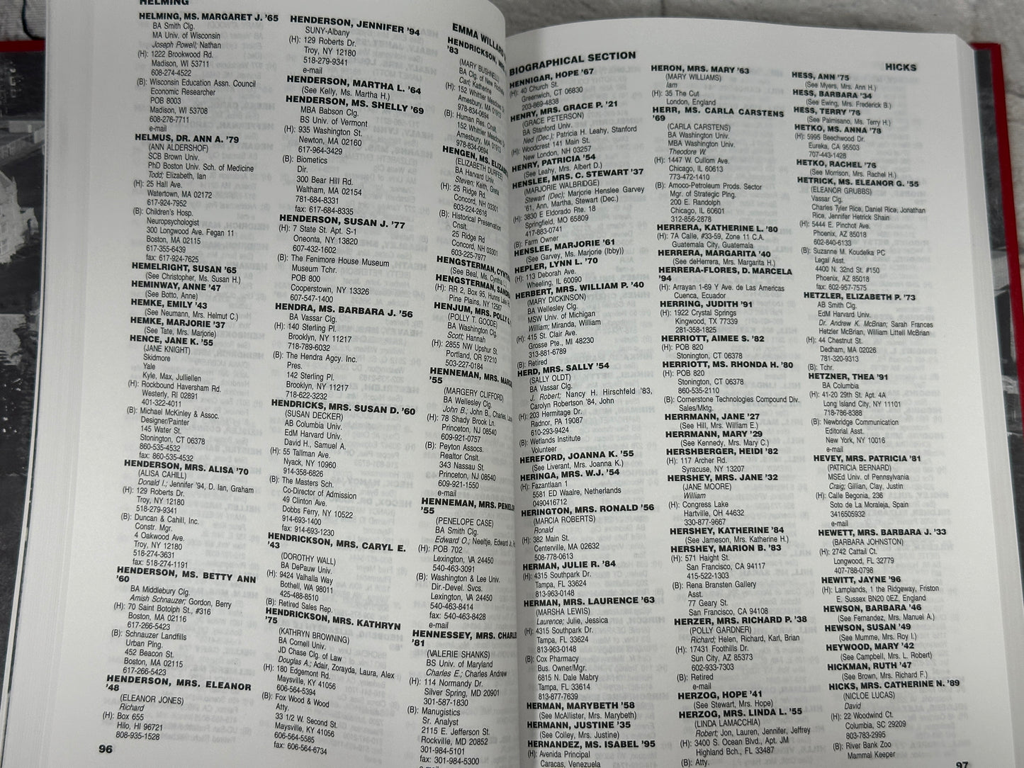 Emma Willard School [Revised Edition · Alumnae Directory · 1997]