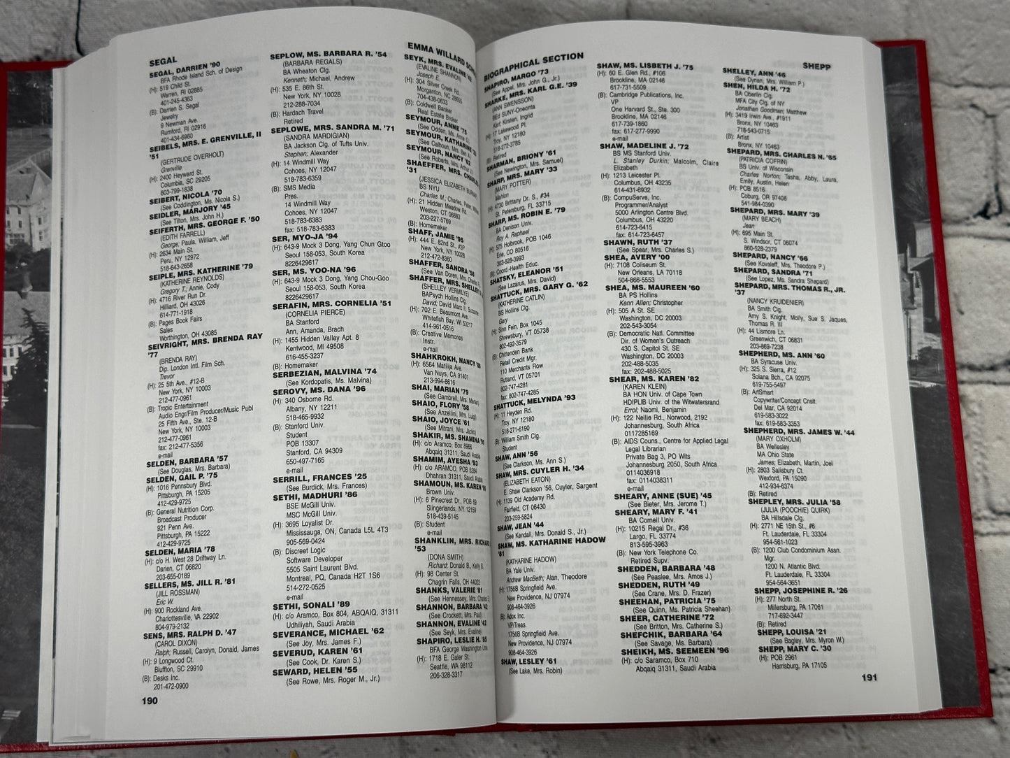 Emma Willard School [Revised Edition · Alumnae Directory · 1997]