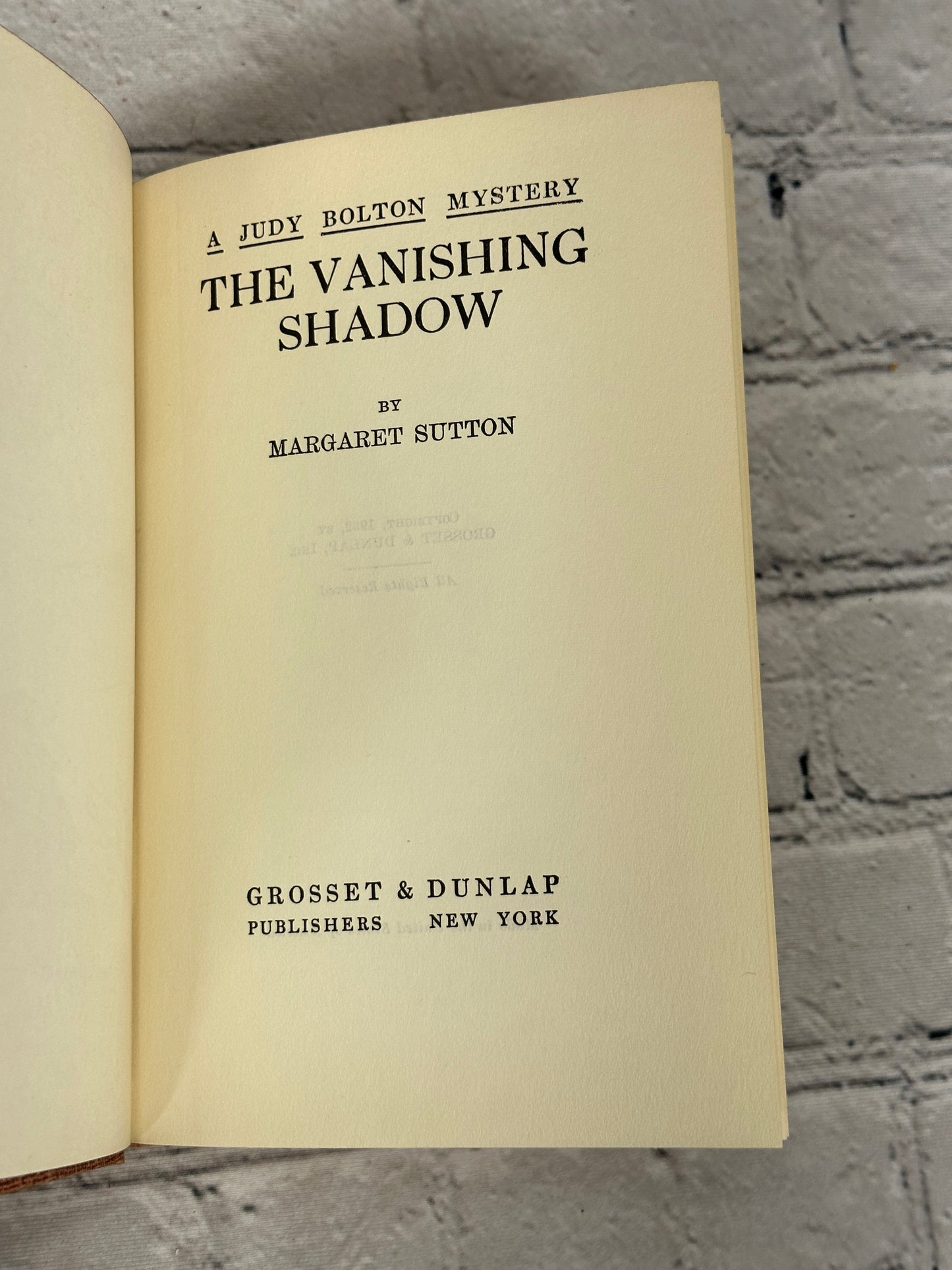 The Vanishing Shadow A Judy Bolton Mystery By Margaret Sutton [1932]