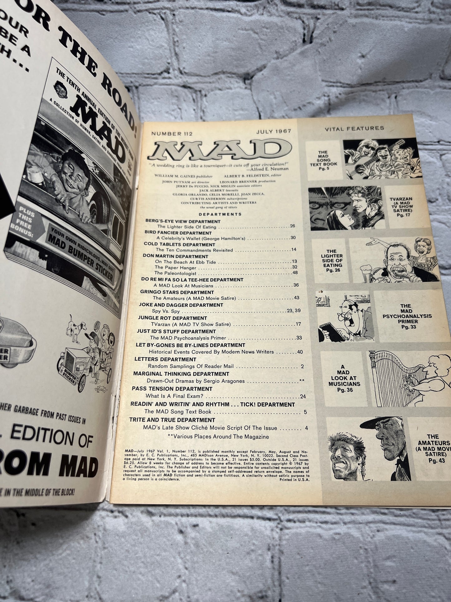 MAD July 1967 Volume 1 No. 112