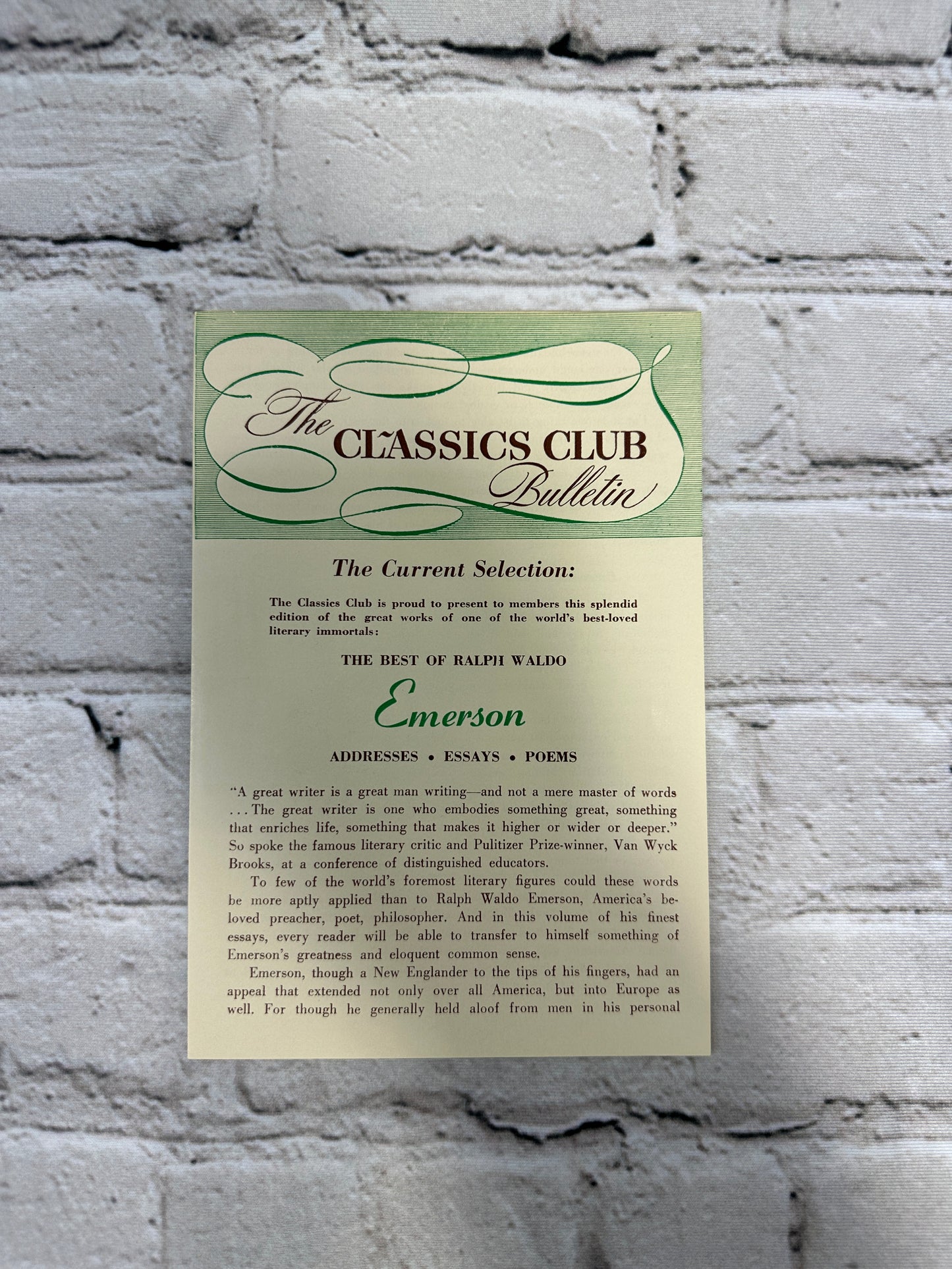 Essays Poems and Addresses by Ralph Waldo Emerson [Classics Club]