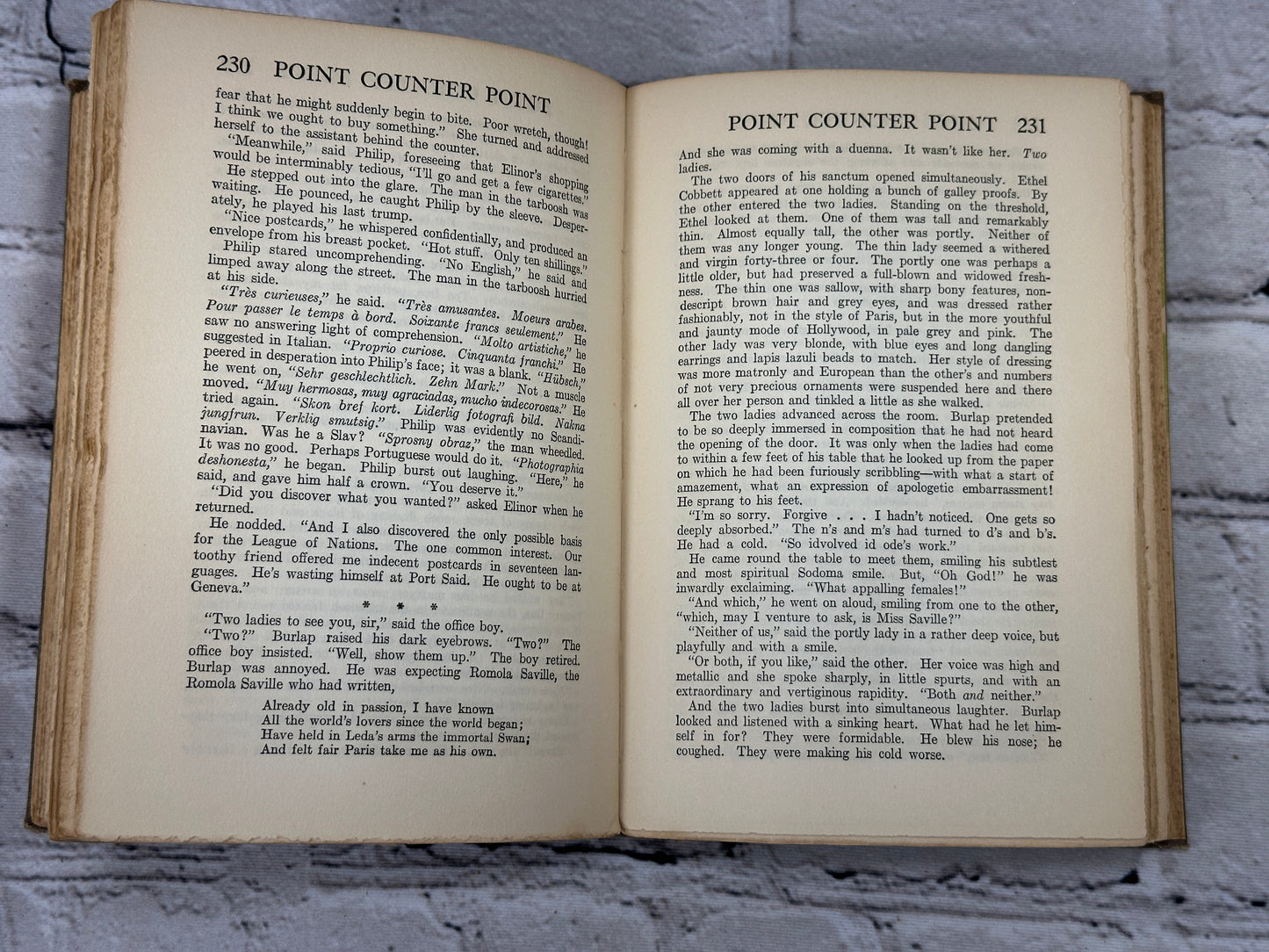 Point Counter Point by Aldous Huxley [First U.S. Edition · 1928]