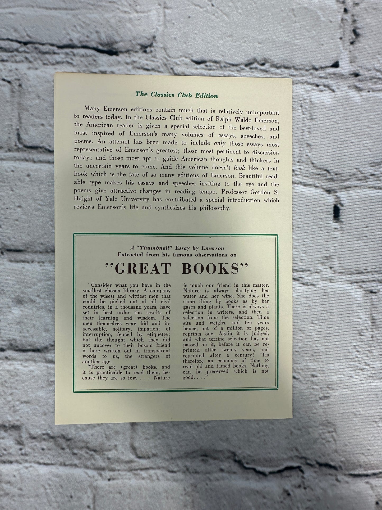 Essays Poems and Addresses by Ralph Waldo Emerson [Classics Club]