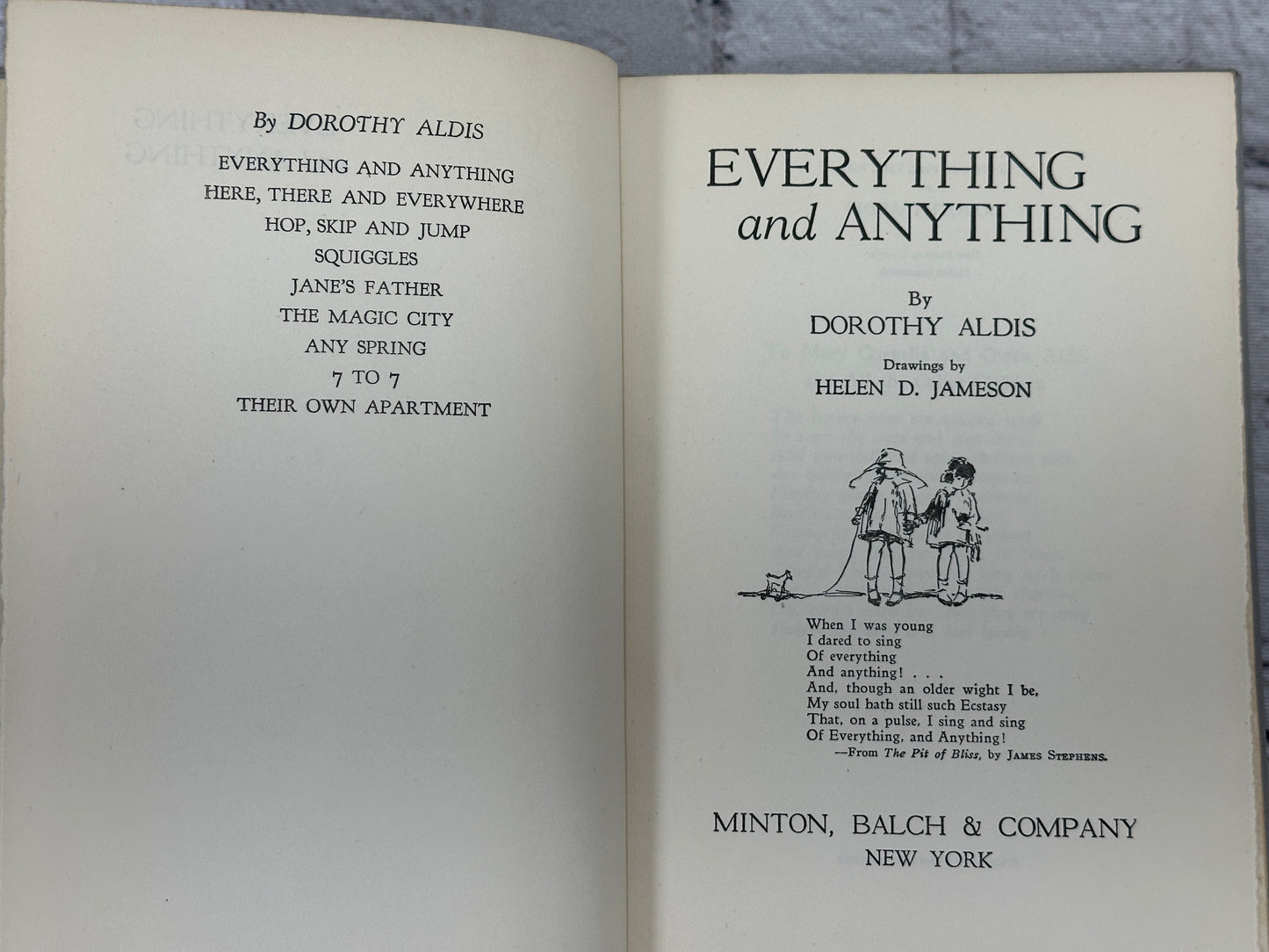 Everything and Anything by Dorothy Aldis [New Popular Edition · 8th Print · 1927]