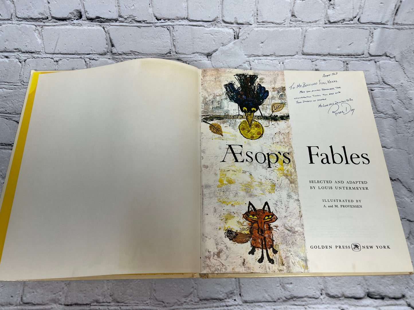 Aesop’s Fables Adapted by Untermeyer [Giant Golden Book · 1966 · 2nd Print]