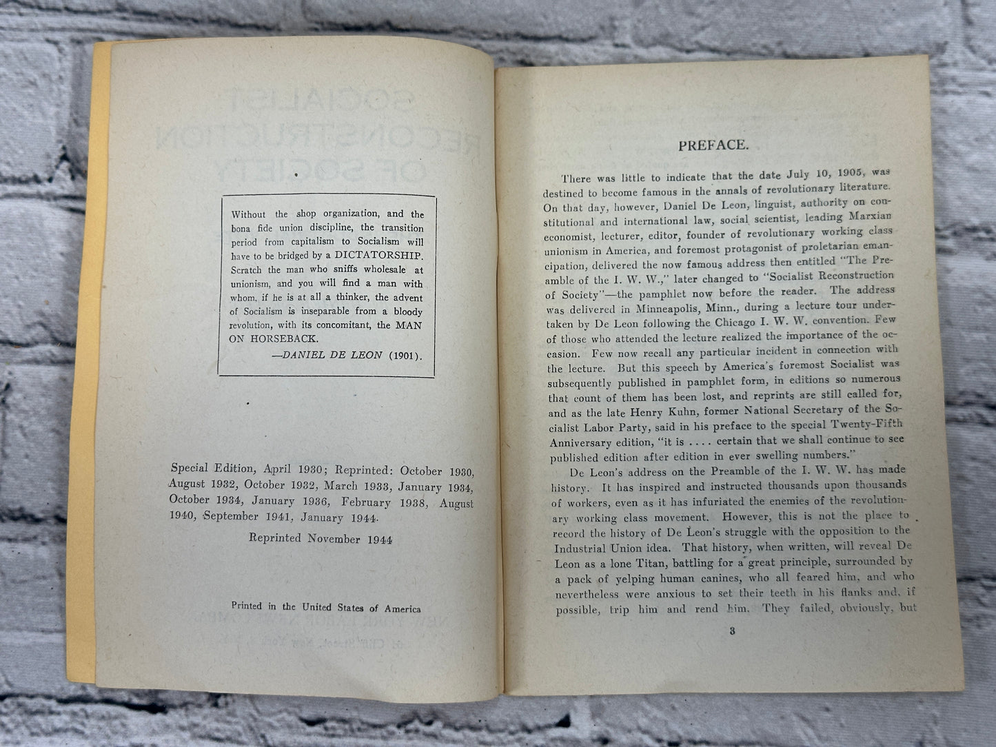 Socialist Labor Party, Marx on Mallock By Daniel De Leon, Eugene Debs [Lot of 6 · 1925, 1936, 1944-1946]