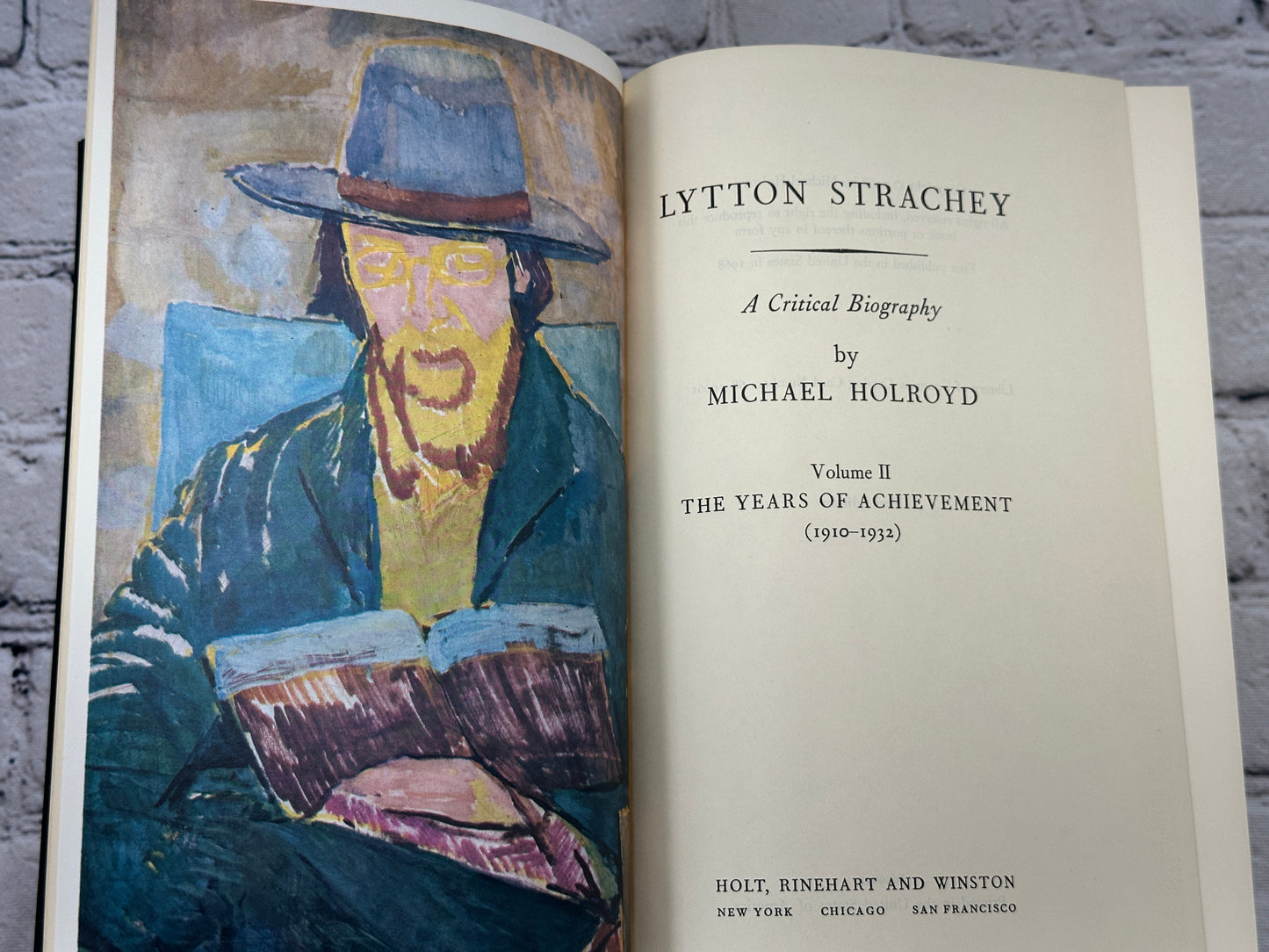 Lytton Strachey The Unknown Years 1880-1910 by Michael Holroyd [1st Ed · 1968]