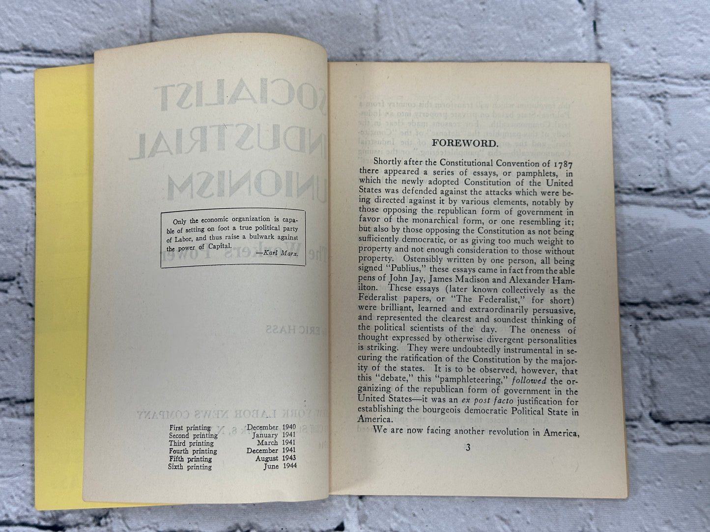 Socialist Labor Party, Marx on Mallock By Daniel De Leon, Eugene Debs [Lot of 6 · 1925, 1936, 1944-1946]