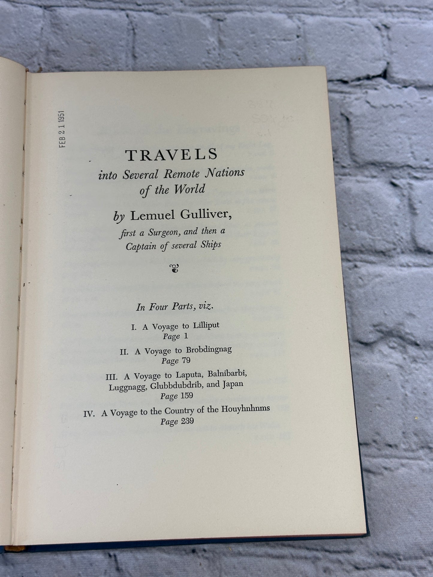 Gulliver's Travels by Johnathan Swift [1940]