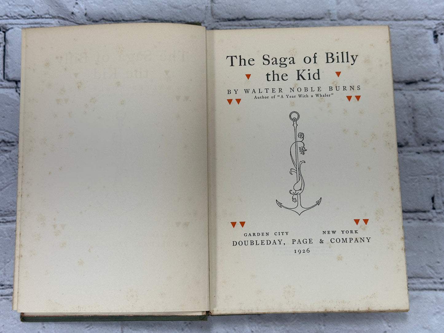 The Saga of Billy The Kid by Walter Noble Burns [Doubleday Page & Co. · 1926]