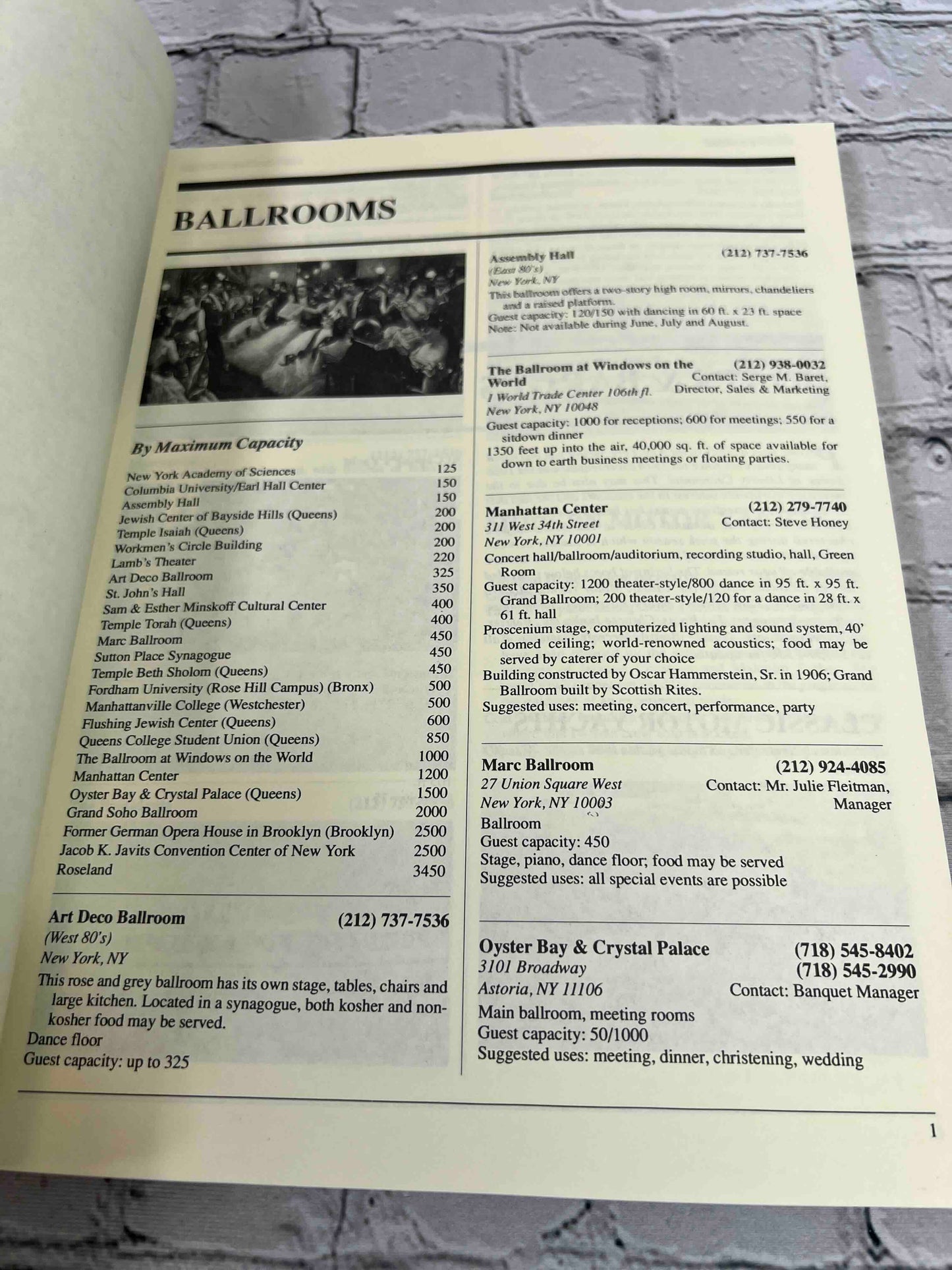 Places: A Directory of Public Places for Private Events and Private Places for Public Events