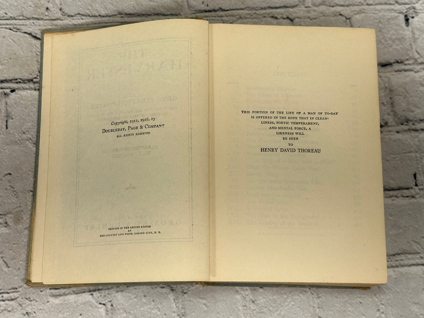 The Harvester by Gene Stratton-Porter [1916 · Second Printing]