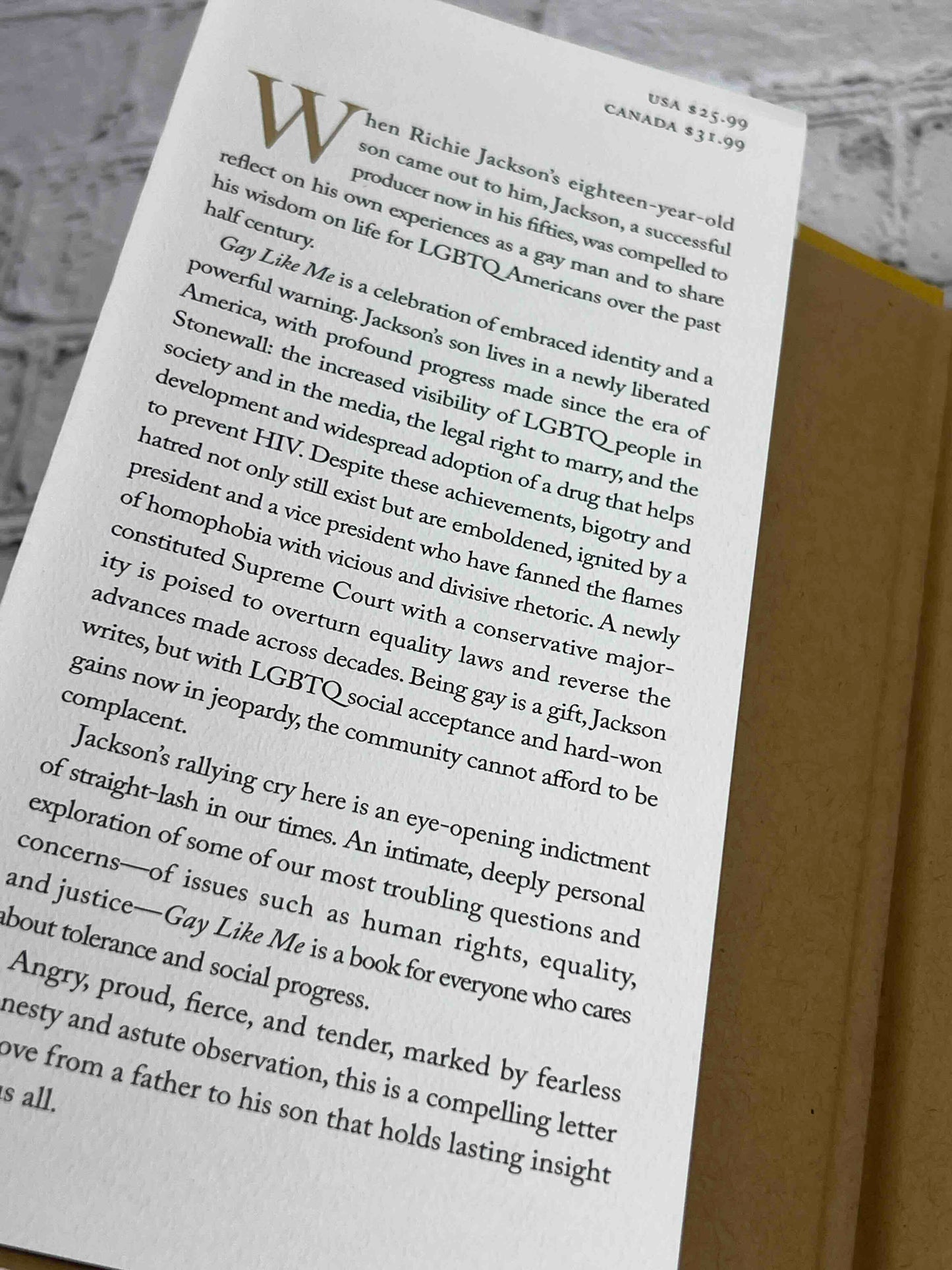 Gay Like Me: A Father Writes to His Son