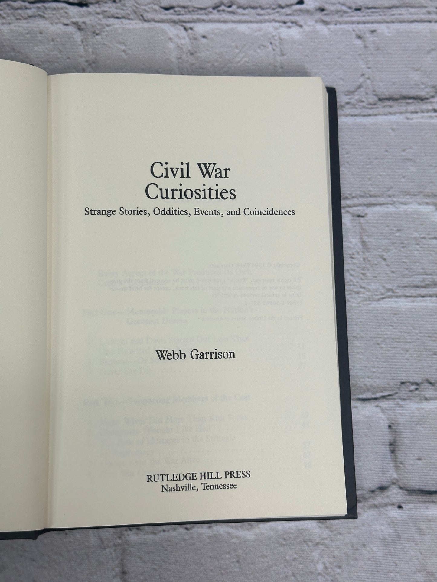 Civil War Curiosities by Webb Garrison [1994]