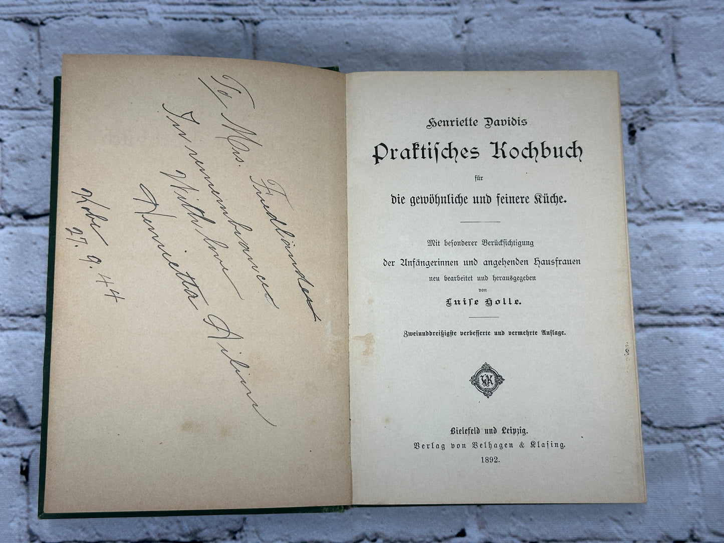 Henriette Davidis Practical Praktilches Kochbuch [German Cookbook · 1892]