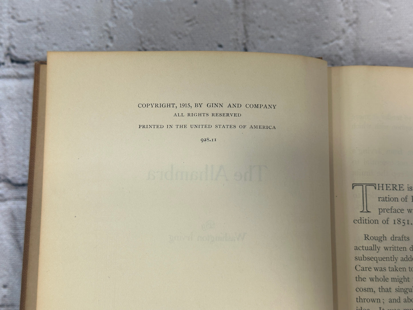 The Alhambra by Washington Irving [1915]