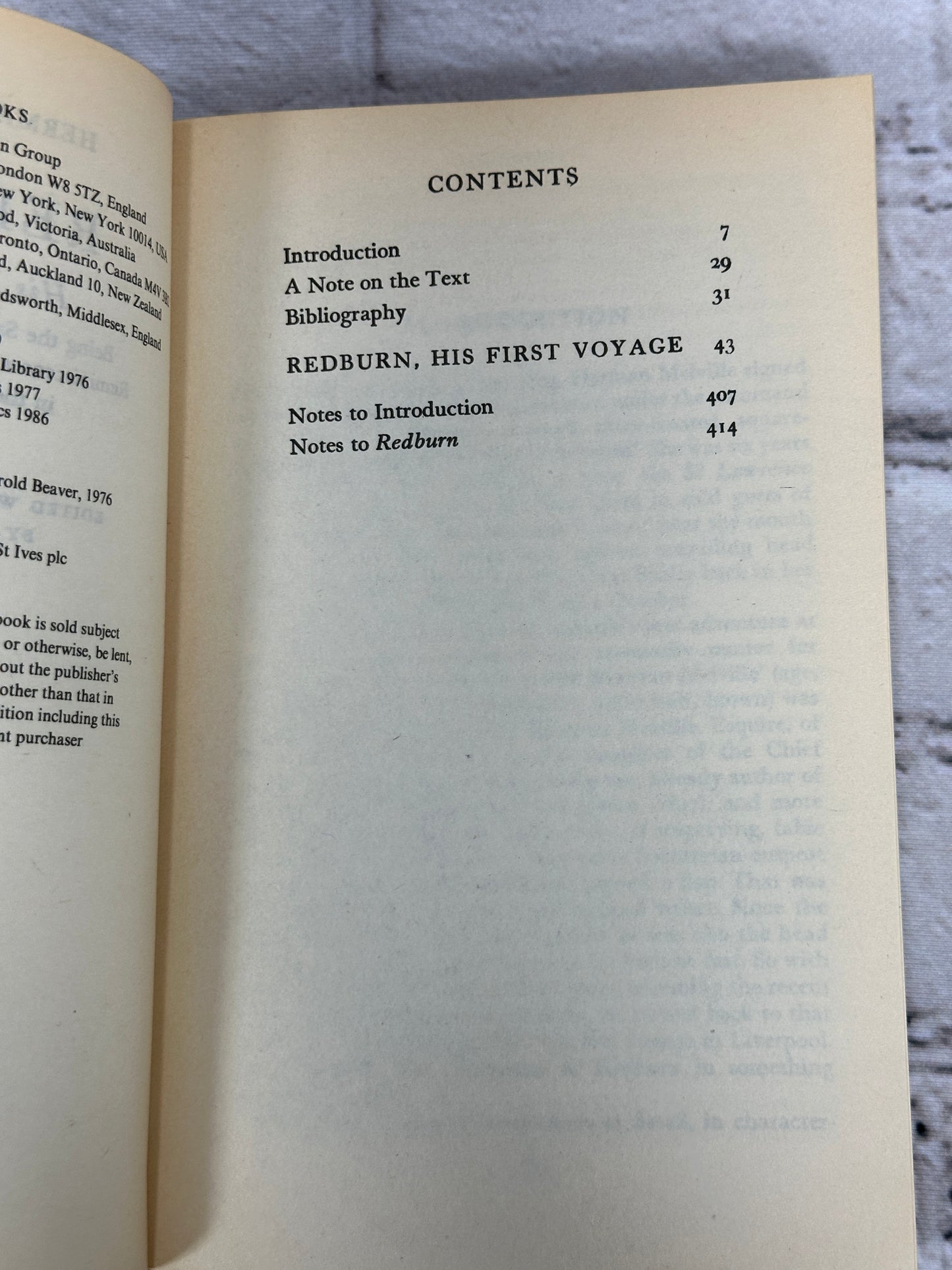 Redburn by Herman Melville [Penguin Classics · 1986]