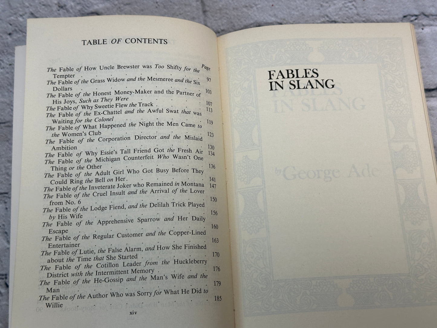 Fables in Slang and More Fables in Slang by George Ade [1960]