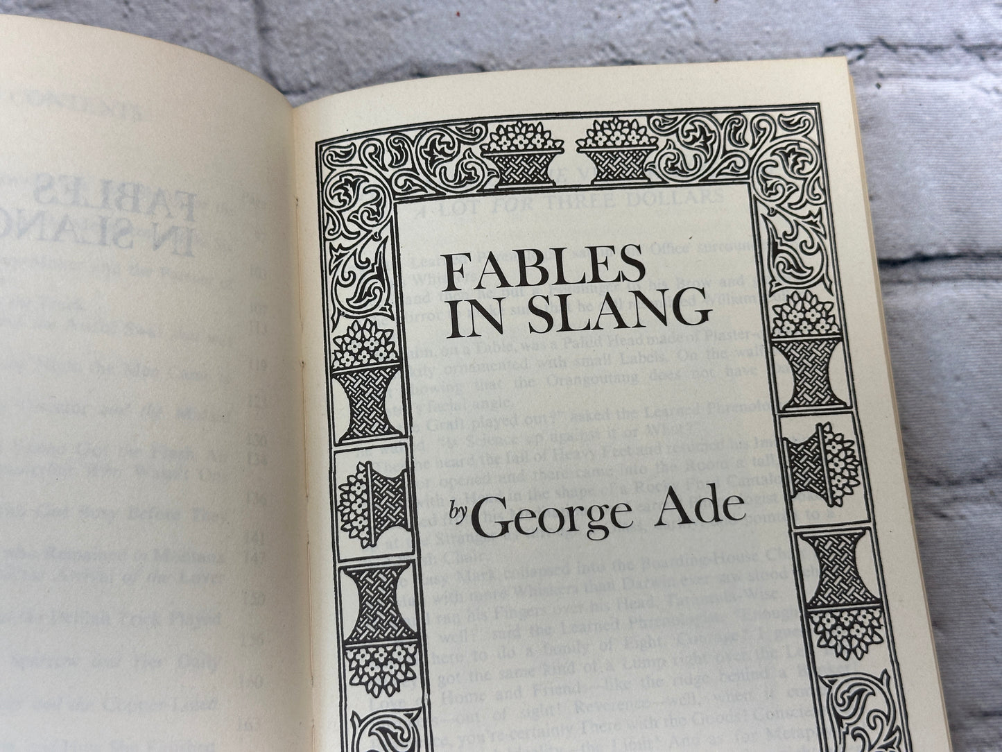 Fables in Slang and More Fables in Slang by George Ade [1960]