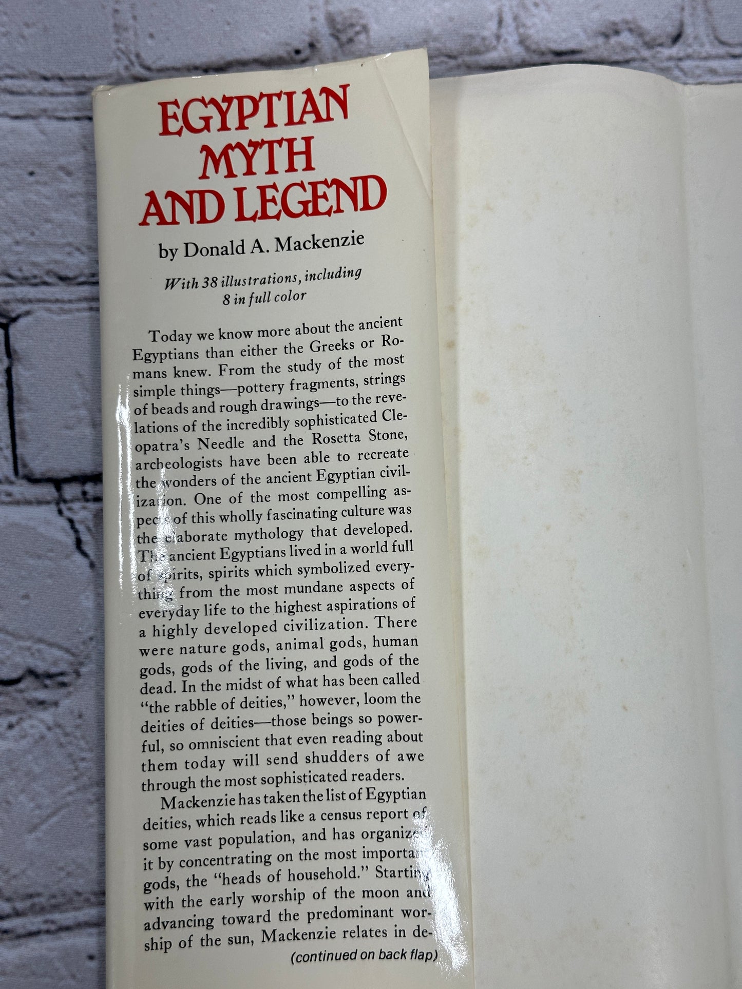 Egyptian Myth and Legend by Donald A. Mackenzie [1st Printing · 1978]