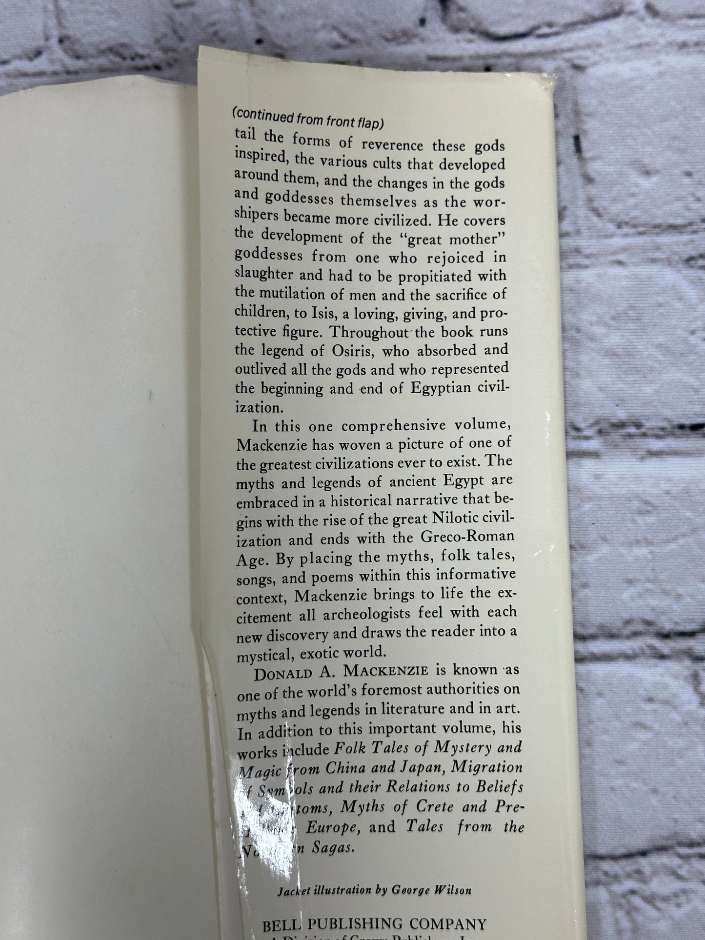 Egyptian Myth and Legend by Donald A. Mackenzie [1st Printing · 1978]