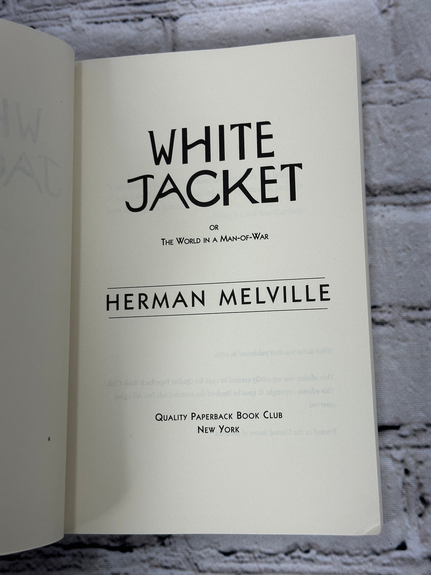 White Jacket by Herman Melville [Quality Paperback Book Club · 1996]