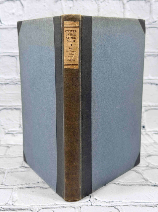Conversation at Midnight by Edna St. Vincent Millay, 1937 Harper & Brothers Hardcover - spine