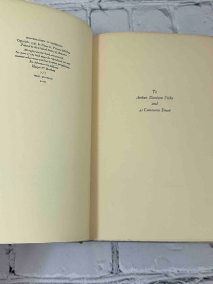 Conversation at Midnight by Edna St. Vincent Millay, 1937 Harper & Brothers Hardcover - copyright page and dedication