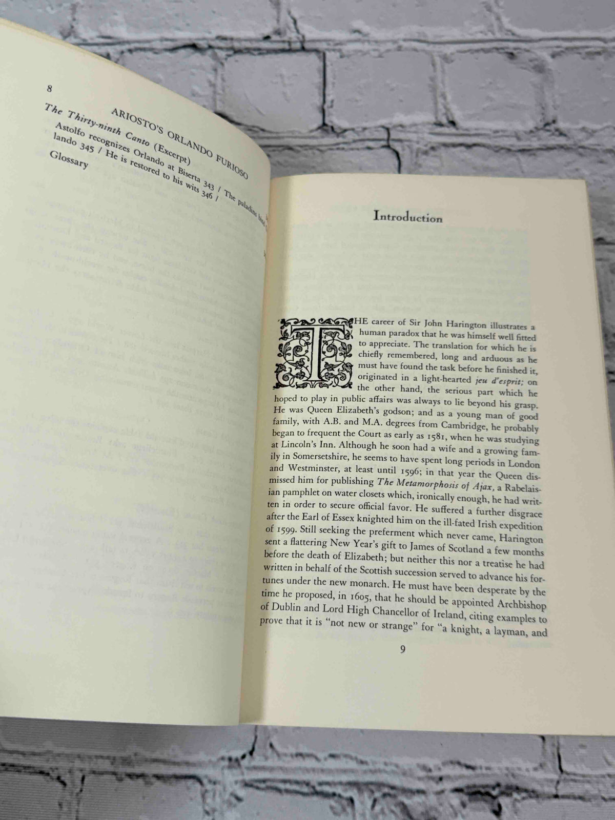 Ariosto's Orlando Furioso by Ludovico Ariosto, 1966 Indiana University Press Paperback - contents and introduction