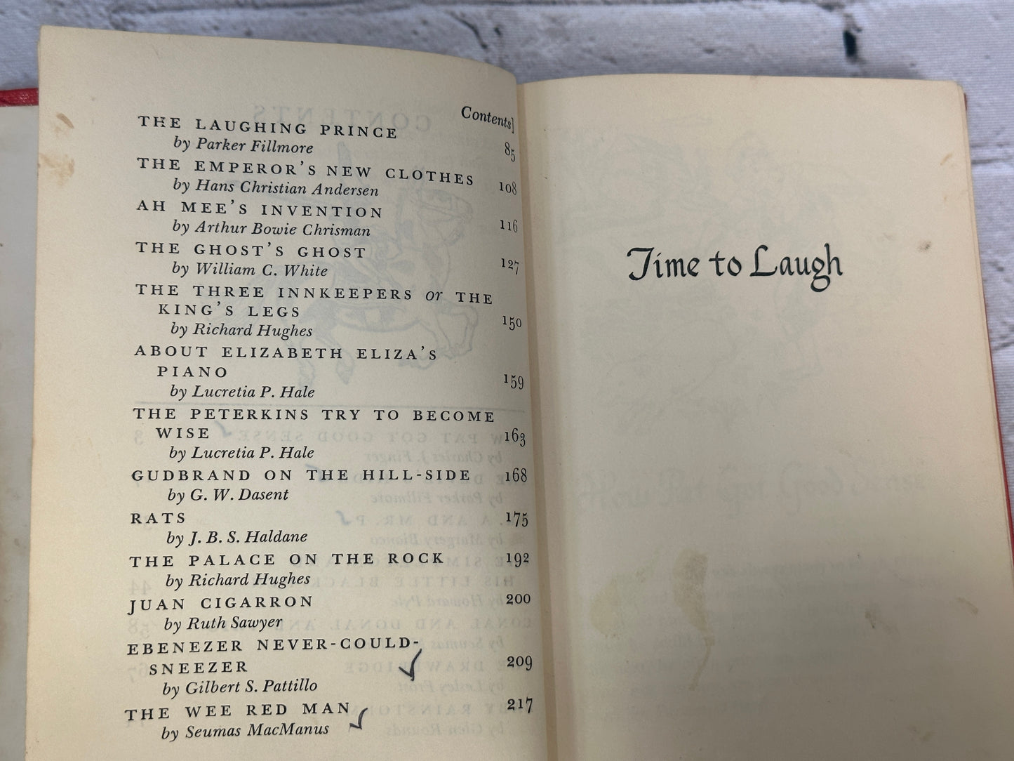 Time to Laugh: Funny Tales from Here to There by Phyllis R. Fenner [1957]