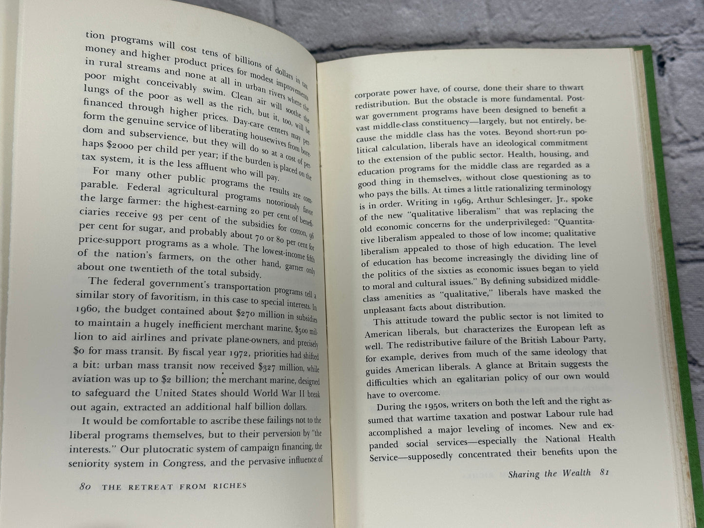 Retreat from Riches: Affluence and Its Enemies by Passell and Ross [1973]