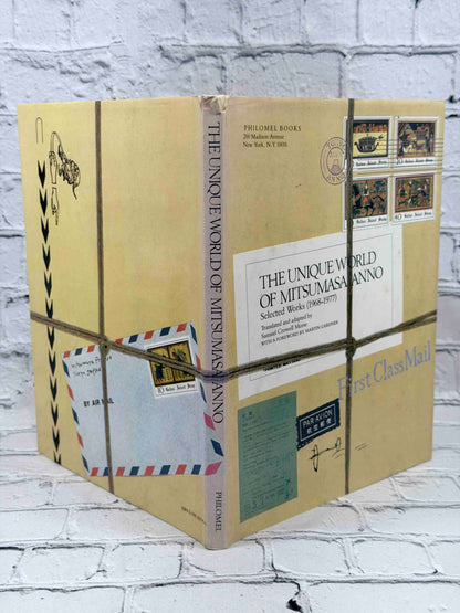 The Unique World of Mitsumasa Anno by Mitsumasa Anno, 1980 Philomel Books Hardcover - dust jacket spine and back panel