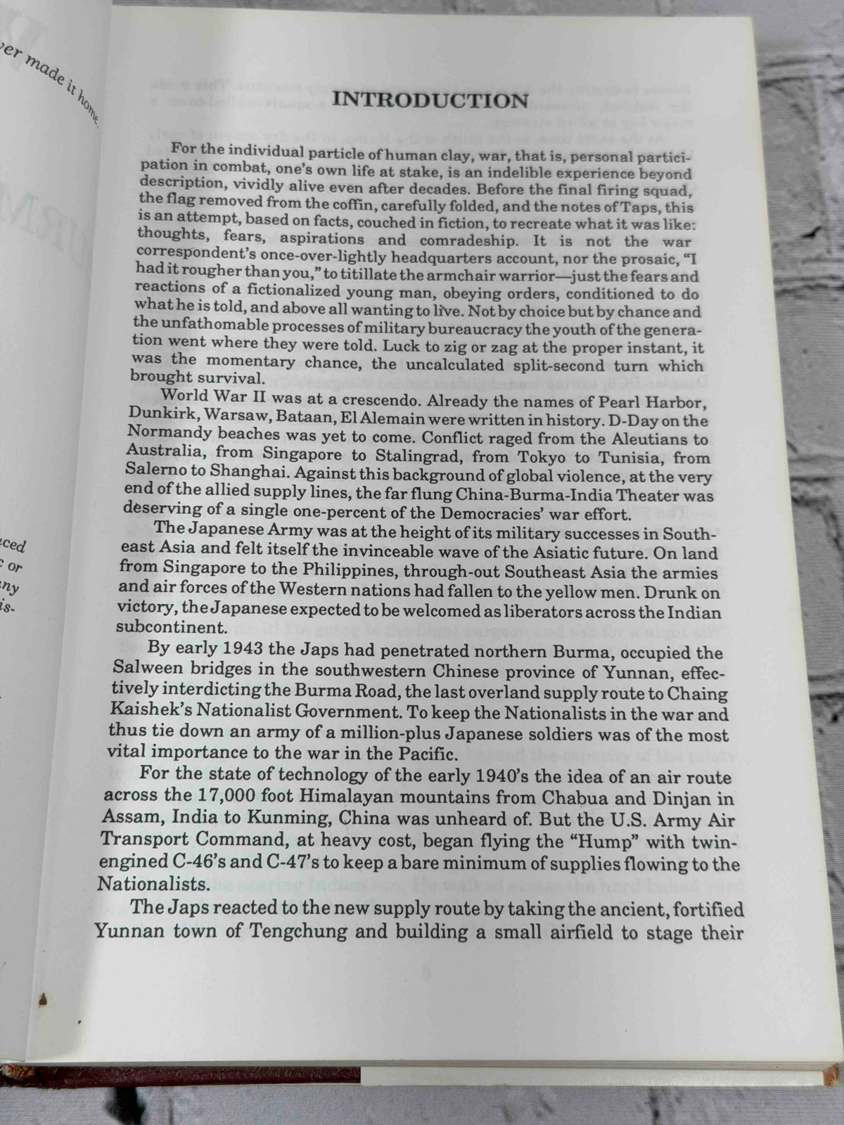 Wings from Burma to the Himalayas by John W. Gordon, 1987 Global Press Hardcover - introduction