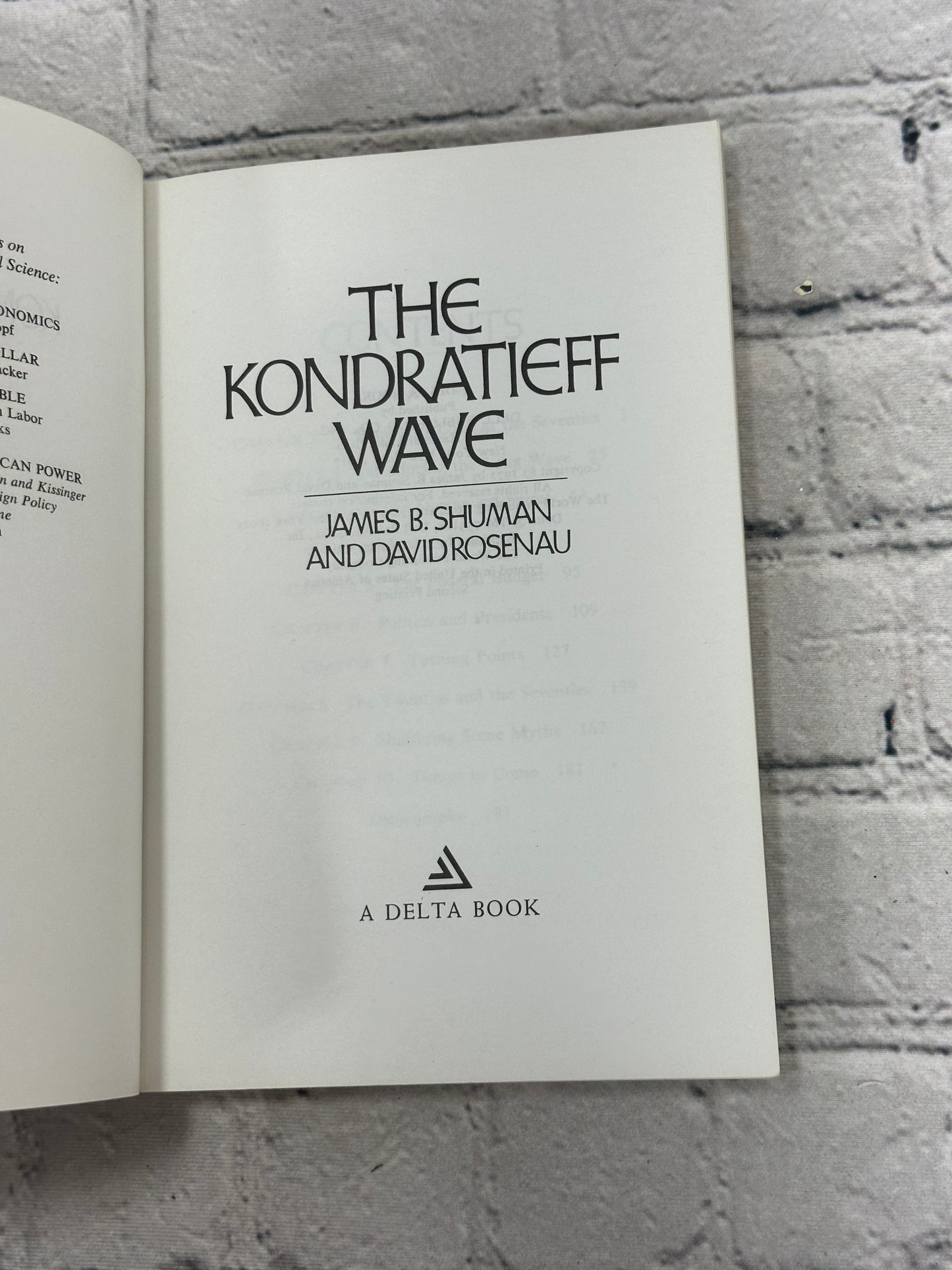 The Kondratieff Wave by Shuman & Rosenau [1972 · Second Printing]