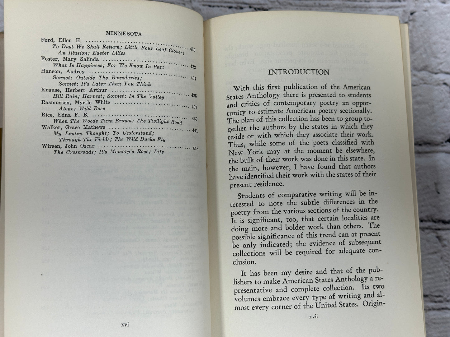 American States Anthology 1934 Vol I & II By Gerta Aison [2 Volume Set · 1935]