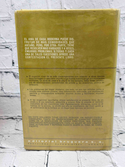 El Ama de Casa by Genoveva Bernard, 1967 Editorial Bruguera Hardcover - back of dust jacket