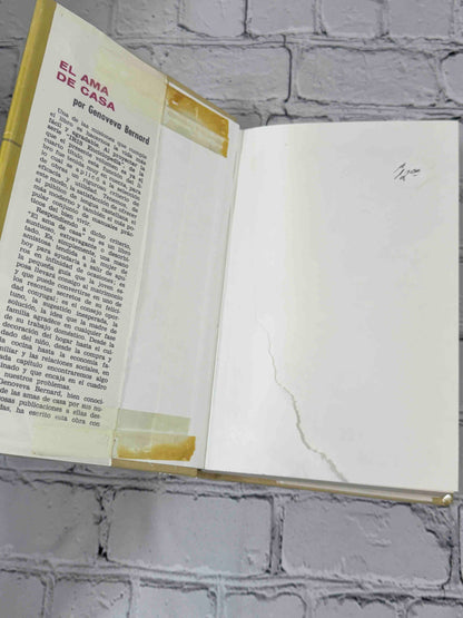 El Ama de Casa by Genoveva Bernard, 1967 Editorial Bruguera Hardcover - front jacket flap and front free endpaper