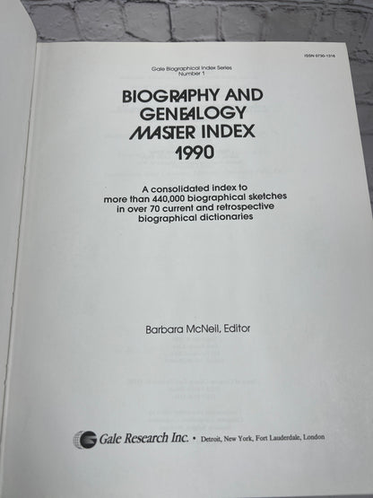 Biography and Genealogy Master Index (1986 - 1990)