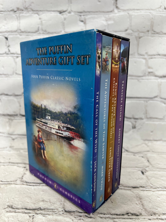 The Puffin Adventure Gift Set [4 Classic Novels · Treasure Island King Arthur Tom Sawyer Call of the Wild]