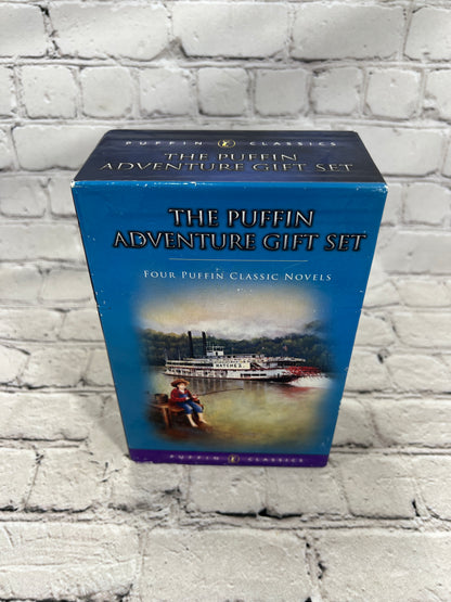 The Puffin Adventure Gift Set [4 Classic Novels · Treasure Island King Arthur Tom Sawyer Call of the Wild]