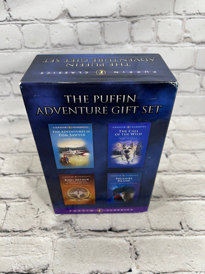 The Puffin Adventure Gift Set [4 Classic Novels · Treasure Island King Arthur Tom Sawyer Call of the Wild]