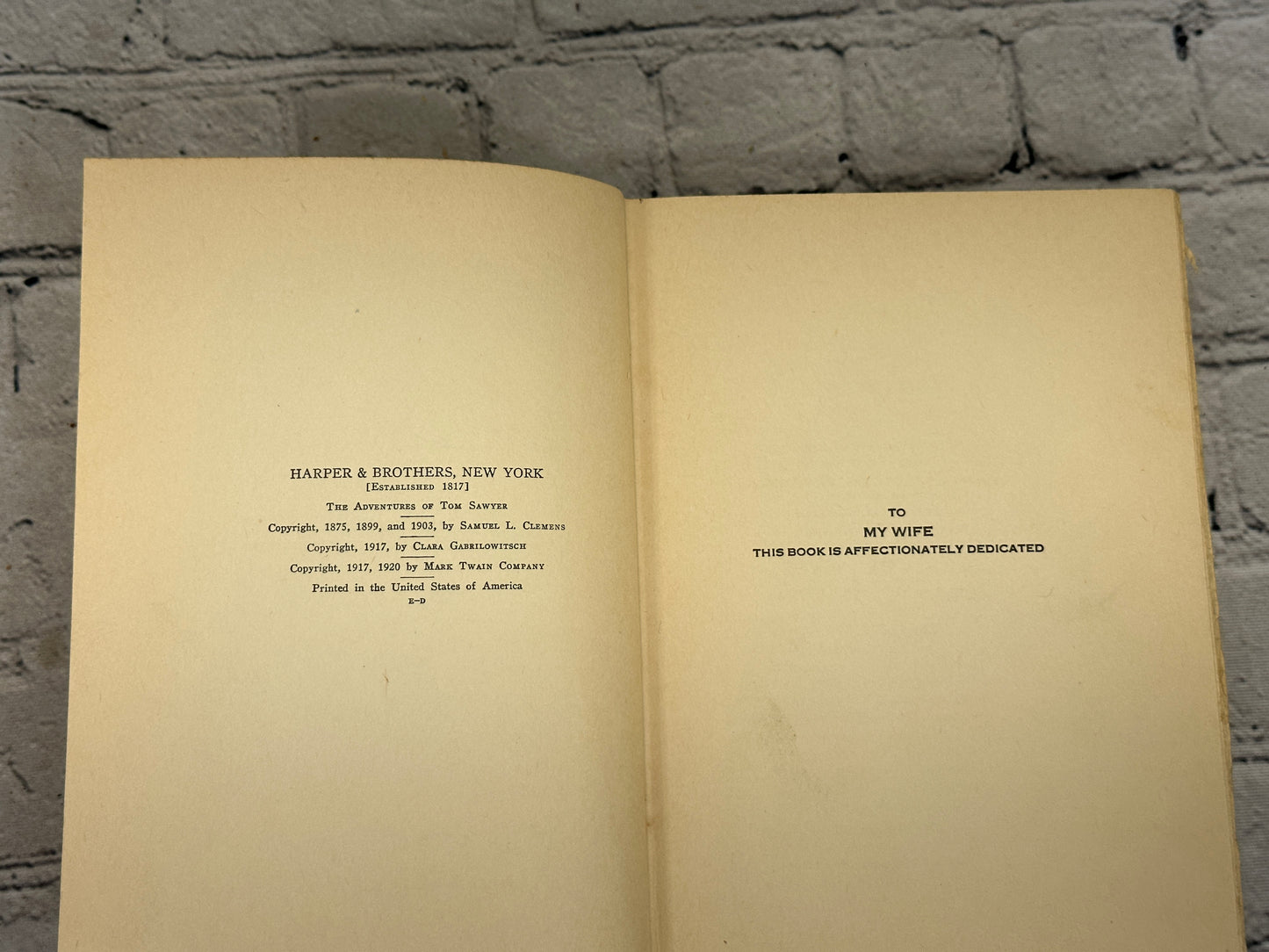 The Adventures of Tom Sawyer by Mark Twain [1920 · Fifth Printing]