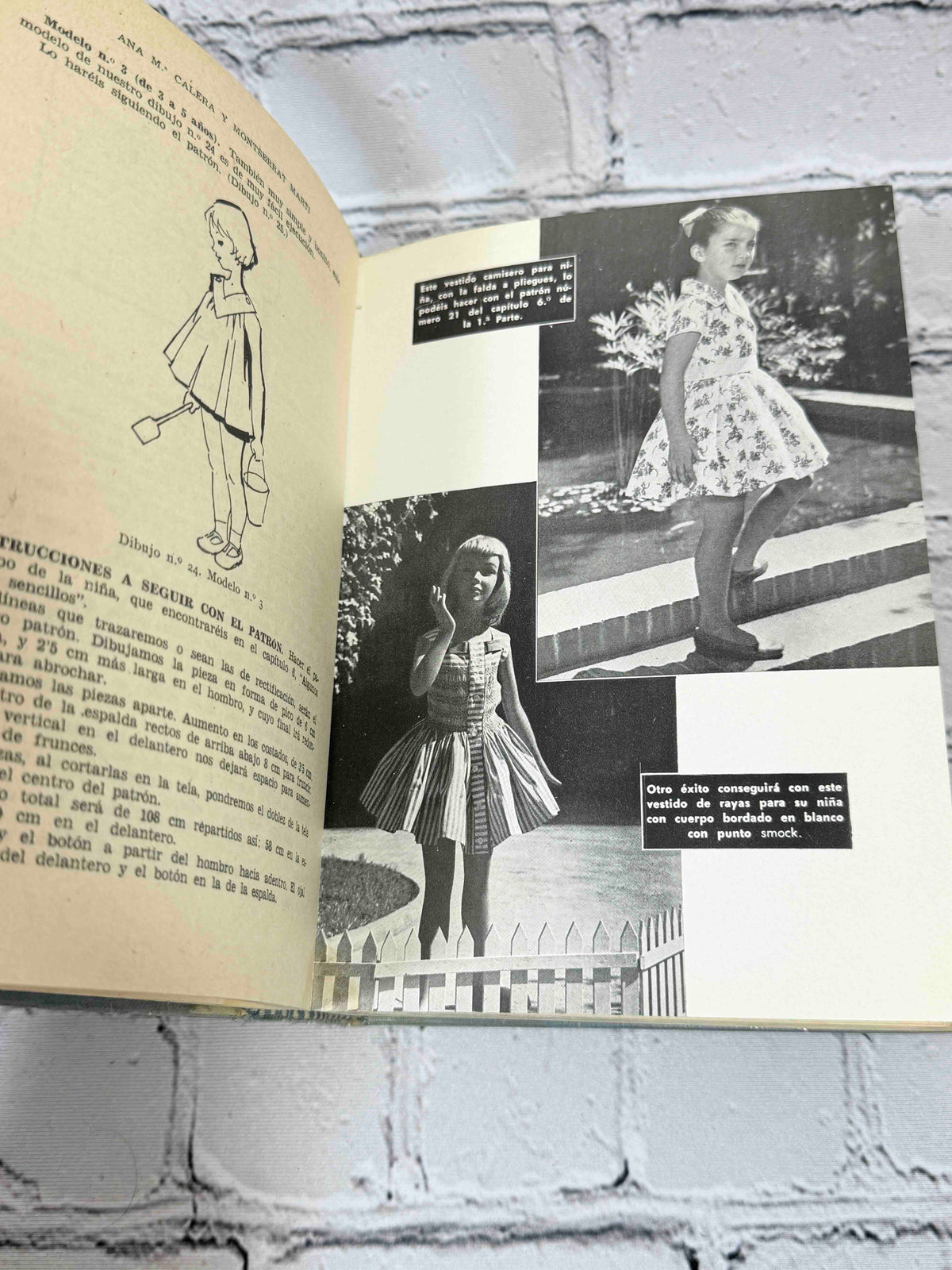 Enciclopedia del Corte y Confeccion by Ana-Maria Calera and Montserrat Marti, 1965 Gasso Hnos Hardcover - children's dress pattern pages