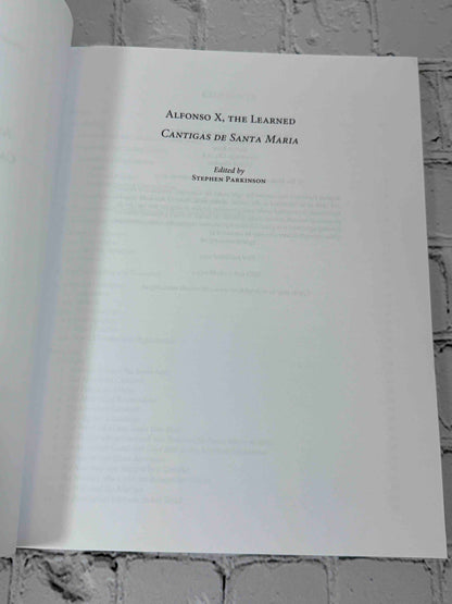 Alfonso X, the Learned: Cantigas de Santa Maria, An Anthology by Stephen Parkinson, 2015 MHRA Trade Paperback - title page