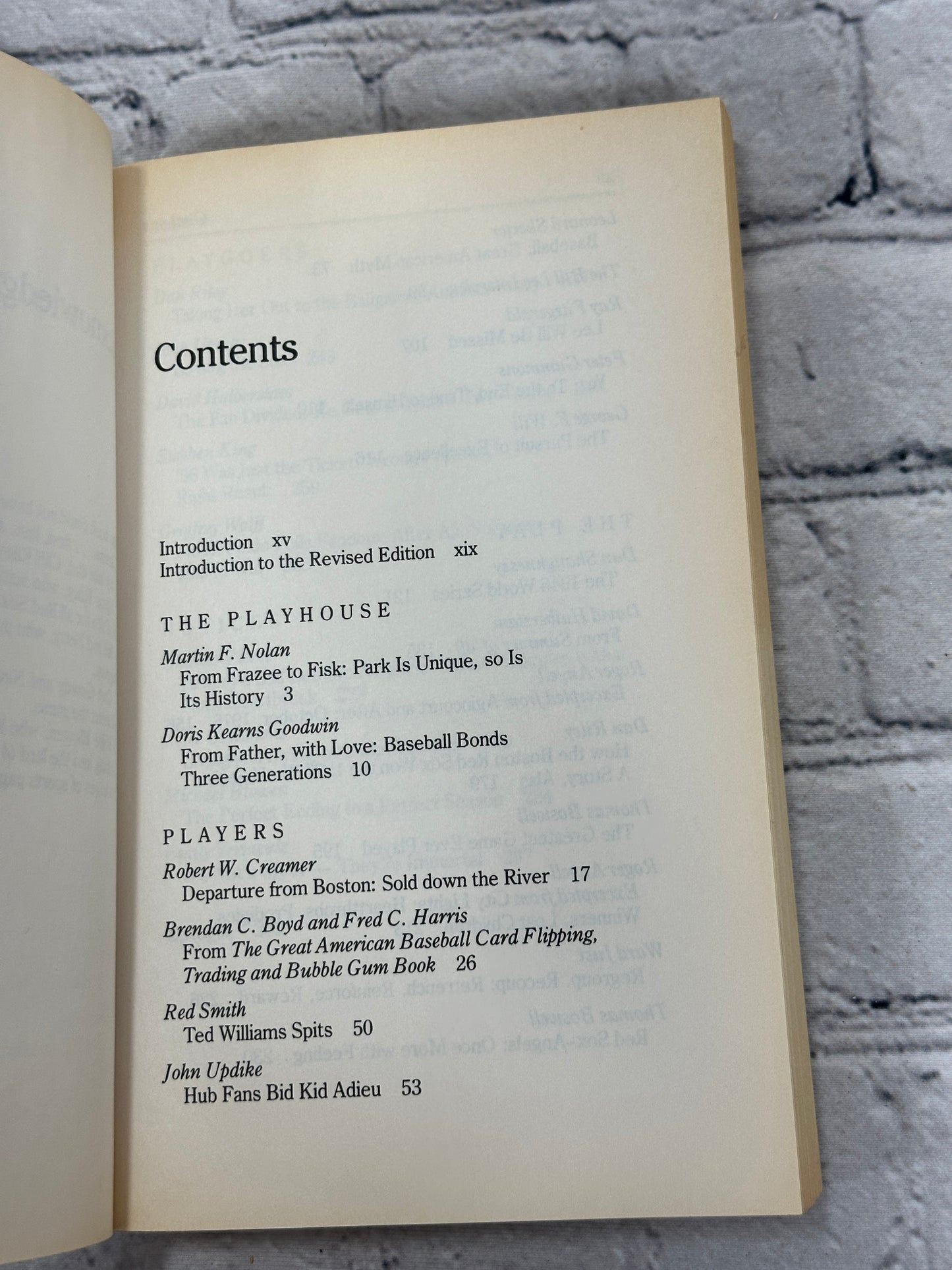 The Red Sox Reader -By Dan Riley [1999 · Third Printing]